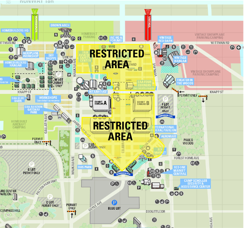 Ground Access Rules for AirVenture 2019 EAA